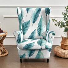 Wingback Chair Slipcover, 2 Pieces Stretch Jacquard Wingback Chair Covers Thick Wing Back Chair Covers With Arms Wing Chair Slipcover Wing Back Chair Cover With Elastic Bottom - Multicolor - View 15
