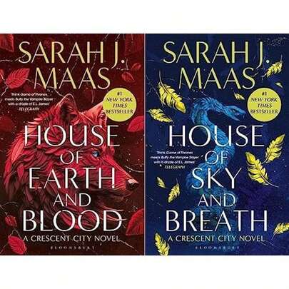 NEW Crescent City 2 Books Collection Set - House Of Earth And Blood &Amp; House Of Sky And Breath By Sarah J. Maas