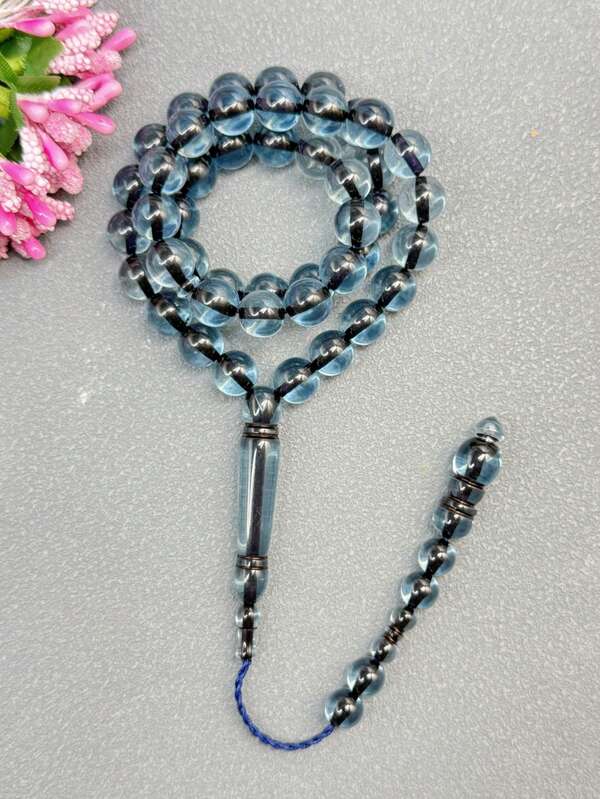 1pc 45pcs 10mm Muslim Prayer Beads Bracelet, New Round Bead Pendant, Classic (Black Blue Or Brown Black Available), Suitable For Men And Women Daily Or Festival Wear