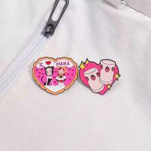 1 件/套 NANA 卡通女孩胸针、万圣节徽章、服装背包装饰、配饰、金属翻领别针、包徽章、朋友礼物衣服别针有趣可爱的教师礼物万圣节配饰教师节珠宝服装配饰包饰办公室配饰圣诞节 - 彩色 - 查看 2