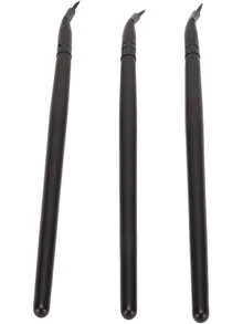 Pincel Delineador de Ojos Fino, Pincel Delineador de Ojos de Punta Fina, 3 Brochas de Precisión para Delineador de Ojos, Juego de Brochas de Maquillaje Profesional, Brochas de Gel - 1 - Ver 8
