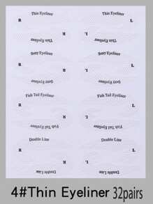 8/32/64/128/160片装眼妆模板贴纸，眼线形状模板贴片，舞台妆，无香型，无纺布眼影棒/眼线棒/化妆品/眼妆辅助贴纸/美容工具/九尾狐眼线，易于涂抹和卸除，快速上妆，非常适合初学者，价格实惠，圣诞礼物，化妆品，化妆工具，便宜好物，礼物，女士礼物，圣诞礼物 - 白色 - 查看 11