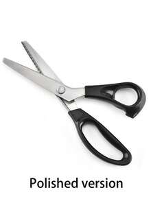 1 件抛光/亮面剪刀、1 件不锈钢蕾丝剪刀、三角形/波浪形/月牙形齿形、DIY 缝纫面料服装手工艺面料蕾丝剪刀、蕾丝剪、图案面料锯齿剪刀、三角齿剪刀、办公工具手工艺面料剪刀