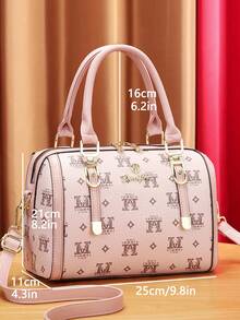 Túi xách thời trang nữ - Túi tote đa năng kiểu dáng thường ngày có ví, chất liệu giả da, khóa kéo, họa tiết in, dây rút - Phong cách nữ tính - Thích hợp sử dụng hàng ngày, đi mua sắm, hẹn hò - Món quà hoàn hảo dành cho phái đẹp - Nhiều màu - Xem 3