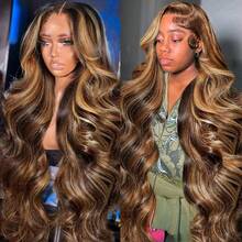 NATAN Wear And Go Glueless Sophianna Highlight Ombre Body Wave 13x4 Lace Front Wigs Human Frontal Hair Hd Lace Frontal Wig For Woman Blended Hair Is Made From Human Frontal Hair Mixed With Synthetic Fibers And Protein Filaments Wig - S4/27 - View 6