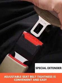 2pcs/1pc/4pcs Car Seat Belt Lock Buckle Extender - Car Seat Belt Lock Buckle Extender - Short/Long - Multiple Sizes,Car Accessories - Black - View 3
