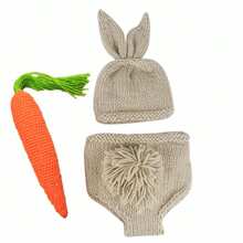 Carrot Bunny Handmade Crochet Newborn Photography Outfit, Adorable Baby Shower Gift Baby Shower Family Decorations Gifts Baby Shower Easter Gift Things For Girls/Boys