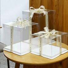1pc Party & Holiday Gift Box, 1-Tier, 2-Tier, 3-Tier Gift Storage Box