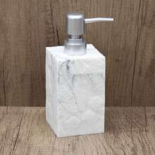 Premium Marble-Look Bathroom Accessories Set, Including Shampoo, Body Wash, Soap Dispenser, Toothbrush Holder, Soap Dish, Tumbler, Freely Combinable For Various Scenarios