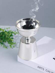 1 Pc/1 Set Luxury Silver Metal Incense Burner/Incense Holder, Wedding Reception Table Setting Accessories,It Can Be Used As An Aromatherapy Diffuser, Aromatherapy Burner, Used In Home Decoration, Bedroom, Living Room (As A Centerpiece), Office, Yoga Place And Party, Creating An Elegant Atmosphere.