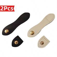 2/6/8Pcs Adjustable Snap Purse Locks - Faux Leather Sew-On Closures With Assorted Color Buttons For Handbags & Clutches