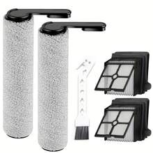 Zestaw 5 akcesoriów do Tineco Floor ONE S7 Pro/Floor ONE S6, szczotki zamienne i filtr do zestawu akcesoriów Tineco, części zamienne do odkurzacza na mokro i sucho, 2 rolki szczotkowe, 2 filtry, 1 szczotka czyszcząca