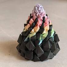 1pc 3D Printed Spiral Cone Volcano Shaped Decor, Plastic Material, Holiday Home Office Desk Decoration, Suitable For Thanksgiving, Birthday, Valentine's Day, Christmas, Bridal Shower, Bar And Adult Party, Wedding, Spring, Halloween