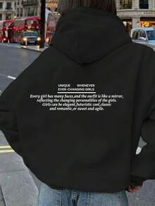 大码女式宽松休闲薄款卫衣，秋季开学季新品，适合秋冬季穿着