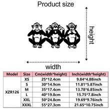 HELLOYOUNG Arte de parede contemporânea em metal com três macacos sábios - 1 peça de escultura em metal, trio de macacos, , ouça, fale, não fale, decoração para casa, presente de parede para primatas - decorações de Natal, artigos para decoração de quarto, presentes de Natal