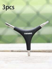 TOSUOD Bicycle Repair Tool, Mountain Bike Repair Three Headed Wrench, Multifunctional Hexagonal Y-Shaped Tool - Black - View 13
