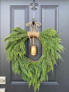 1pc Artificial Pine Garland, Plastic Pine Garland, Suitable For Indoor Stair Hanging Decoration, Tabletop Center Decoration, Christmas & Winter Decor (It Is Recommended To Purchase Multiple Batches To Achieve The First Picture Effect)