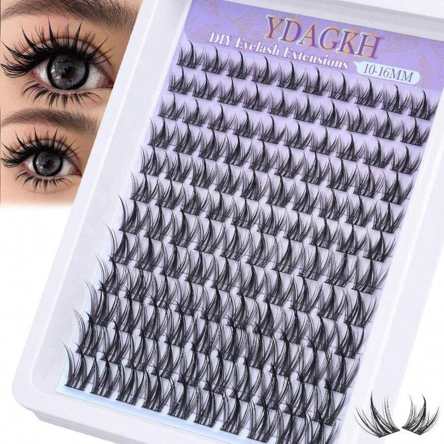 Anime Lash Clusters With Spikes Manga Eyelash Clusters Band Spiky Clusters Eyelash Extensions Natural Cluster Lashes Wispy 10 - 16mm Lash Extension Band Individual Lashes 120Pcs - Phim hoạt hình 01 - Xem 1
