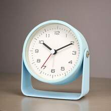 1pc Minimalist 3-Inch Metal Rotary Alarm Clock, Silent Quartz Analog Desk Digital Clock (Suitable For Living Room, Bedroom, Office Decor) Home Decor Room Decor - Multicolor - View 16