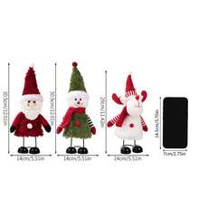 1pc Christmas Decorations Christmas Spring Foot Doll Snowman Ornament Desktop Decoration Santa Claus Home Decor Room Decor Winter