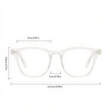 1 Piece Fashionable Unisex Blue Light Blocking Glasses - Transparent Square Frame, Suitable For Computer, TV, And Mobile Gaming, Anti-Glare, Unisex Korean Style Design - 1 cái - Xem 13