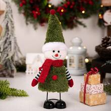 1pc Christmas Decorations Christmas Spring Foot Doll Snowman Ornament Desktop Decoration Santa Claus Home Decor Room Decor Winter