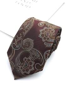 1pc Paisley Pattern Handmade Necktie, Suitable For Business, Casual, Party, Wedding, Gift - Multicolor - View 15