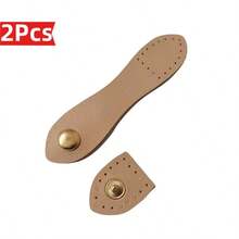 2/6/8Pcs Adjustable Snap Purse Locks - Faux Leather Sew-On Closures With Assorted Color Buttons For Handbags & Clutches