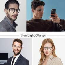 Blue Light Glasses For Women And Men - Blue Light Protection, Fake Glasses - 2 包裝 - 黑色 透明 - 查看 5