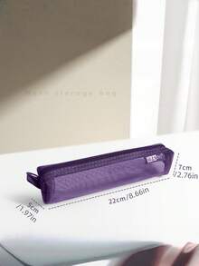 1 Stück transparente Mesh Federtasche, tragbare Aufbewahrung geeignet für Schüler Mesh Federtasche, Reißverschluss Mesh Tasche, multifunktionale transparente Federtasche Aufbewahrungstasche, geeignet für Büromaterial, Kosmetik, Reisezubehör, für Schulmaterial, Schulanfang, Weihnachtsdekoration, Weihnachtsgeschenke