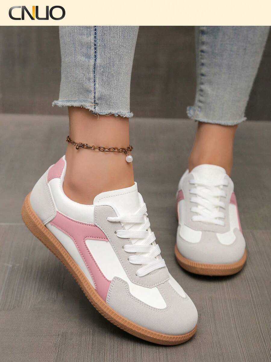 Zapatos deportivos de verano casuales para mujer, con suela blanda y antideslizante, de estilo patchwork, adecuados para primavera y otoño