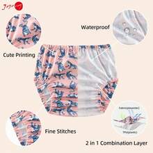 Joyo Roy 6Pcs Waterproof Cloth Diaper Cover Reusable Plastic Training Pants For Toddlers Plastic Diaper Covers For Baby Girls Leak Proof Rubber Pants For Potty Training Covers For Cloth Diapers 3T - 3T Pack Of 6 - View 8