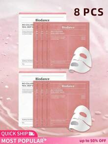 Biodance Bio Collagen Real Deep Layer Mask, Mask, Moisturizing Night Hydrogel Mask, Shrink Pores, Enhance Elasticity, 34g X 4 Pieces, Moisturizing, Non-Sticky, Brighten Skin, Facial Care Mask - 1 cái - Xem 1
