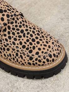 1 Pair Women's Leopard Print Casual Outdoor Sexy Party Wedding Fashion Vacation Preppy College Party Fabric Buckle Platform Wedge Shoes, Suitable For Outdoor, Home, Office, Party, College, Vacation, All Seasons