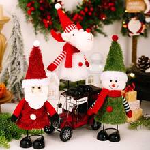 1pc Christmas Decorations Christmas Spring Foot Doll Snowman Ornament Desktop Decoration Santa Claus Home Decor Room Decor Winter