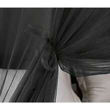 Kertnic Mosquito Net Bed Canopy For Girls Princess Canopy Bed Curtain Fine Sheer Mesh Dome Bed Canopies Adults Lace Tent For Twin Full Queen King Bed Black - 黑色 - 查看 5