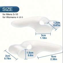 硅胶拇指套，透气拇指保护固定工具，舒适柔软拇指工具，可与袜子一起佩戴，适用于任何鞋子，拇指侧硅胶防摩擦