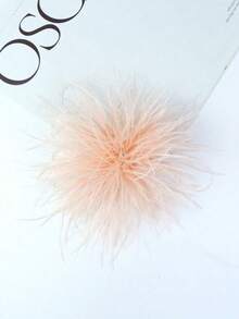 15cm Broche de solapa de pluma de avestruz falsa de alta calidad y estilo retro clásico, accesorio de moda versátil para regalo. Broche de pluma de avestruz vintage europeo y americano, broche decorativo unisex para vestidos, fiestas, manualidades y accesorios para el cabello - flor - Ver 36