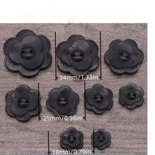 10pcs 3D Flower Shaped High-End Wooden Decorative Buttons Can Be Used For Clothing Buttons Such As Coats, Sweaters, Knitwear, Windbreakers, Jackets, Etc. They Have A Strong Sense Of Three Dimensionality And Can Also Be Used For DIY Handmade Decorations, With A Variety Of Colors And Sizes. - Multicolor - View 5