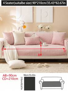 1 Vỏ đệm ghế sofa bốn mùa, Tấm lót ghế sofa chống trượt tối giản hiện đại, Vỏ bọc ghế sofa chống bụi và có thể giặt được, Mềm mại và bền màu, Bảo vệ thân thiện với thú cưng Phù hợp cho phòng ngủ, văn phòng, phòng khách, ghế sofa hình chữ L và ghế sofa 1/2/3/4 chỗ ngồi - Hồng - Xem 14