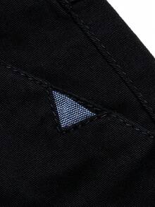 带字母刺绣的男童编织休闲裤，返校服装