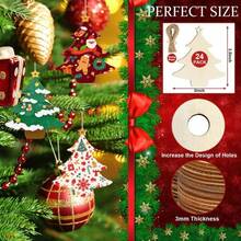 Christmas Thanksgiving Hollow Unfinished Christmas Tree Wooden Plate Home Decor DIY Wood Crafts Christmas Decorations Room Decor