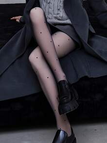 1 par de Meias-calças/Collants Térmicos Forrados de Fleece Preto/Marrom para Mulheres, 300g/200g/80g, Onda, Amor, Coração, Laço, Estampa de Leopardo, Meias de Fleece Grossas, Mostra o Tom de Pele, Sexy, Alta Elasticidade, Legging Ajustada, Macia e Suave, Modelagem de Perna na Moda, Adequada para Fashionista, Jovem, Adolescente, -10-15°C, Meias-calças para Primavera/Outono/Inverno, Festa, Discoteca, Várias Festas, Esportes, Lazer, Negócios e Outros Usos Diários.