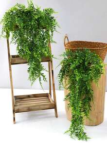 1 Bouquet Artificial Fern Decorative Flowers, Realistic Simulation DIY Flowers, UV-Resistant, Home, Garden, Table, Living Room, Wedding, Party Decoration, Spring/Summer, Valentine's Day Centerpieces Home Decor Christmas Decorations Room Decor Christmas