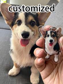 Custom Cat Keychain, Pet Portrait Keychain, Personalized Pet Photo Keychain, Cat Memorial Gift, Holiday Gift For Pet Lovers, Dog Keychain