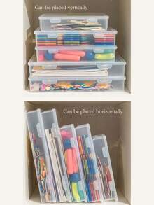 1 صندوق تخزين لعب تعليمية للأطفال، مصنوع من مادة البلاستيك البولي بروبيلين الشفاف السميك، صندوق منظم لأدراج المكتب المنزلي، صندوق فرز لكتل البناء الصغيرة، صندوق تخزين للعب المغناطيسية، صندوق محكم الإغلاق مقاوم للغبار والرطوبة متعدد الوظائف، صندوق تخزين لأغراض الأطفال