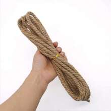 Cuerda de yute amarilla de 10 mm de grosor, 10 metros de largo, 9,5 mm de diámetro, resistente y duradera, adecuada para manualidades, postes rascadores para gatos, jardinería, decoración de estilo granja y talla grande. - Multicolor - Ver 19