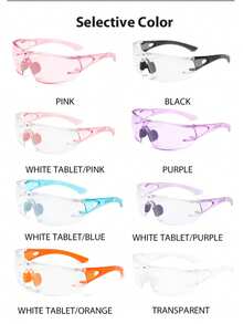 1 par de gafas sin marco de colores caramelo para ciclismo al aire libre unisex - Multicolor - Ver 6