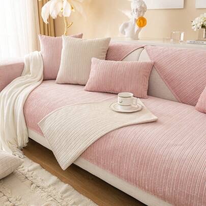 1 件四季沙发垫套，现代简约防滑沙发座垫，防尘可洗沙发套，柔软不褪色，宠物友好型保护套，适用于卧室、办公室、客厅、L 型和 1/2/3/4 座沙发