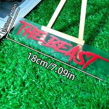 1PC Beast Text Waterproof, UV-Resistant, High-Temperature-Resistant Car Decals Suitable For Covering Scratches On Car And Motorcycle Bodies, Bumpers, Fuel Tanks, And Triangular Windows, As Well As For Personalized Decorative Decals.